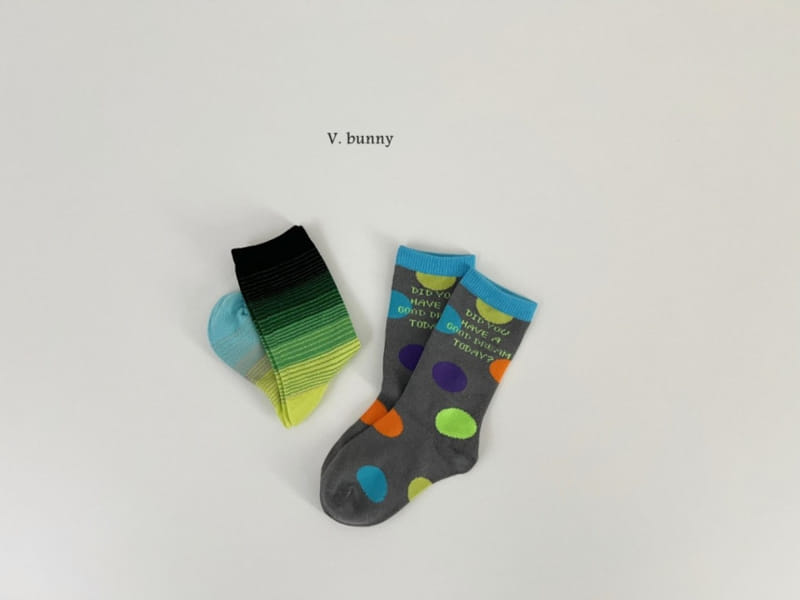 V Bunny - Korean Children Fashion - #kidsstore - Apple Socks Set - 9