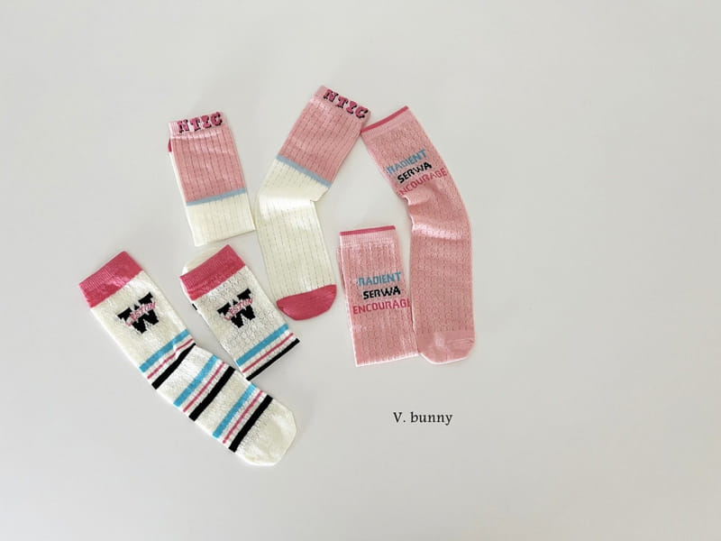 V Bunny - Korean Children Fashion - #kidsstore - Restone Socks Set - 11