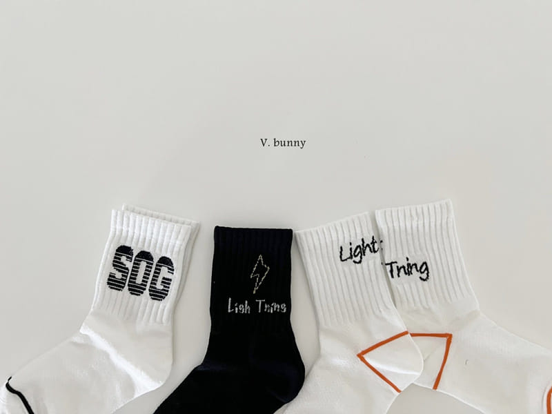 V Bunny - Korean Children Fashion - #kidsstore - Lightning Socks Set - 10