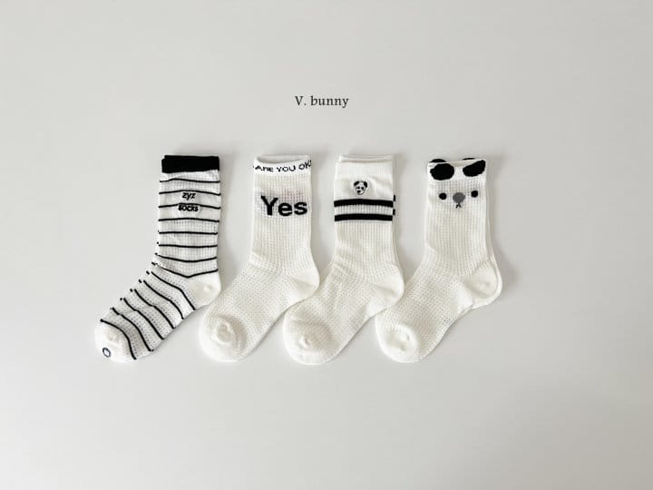 V Bunny - Korean Children Fashion - #kidsstore - Yes No Socks Set