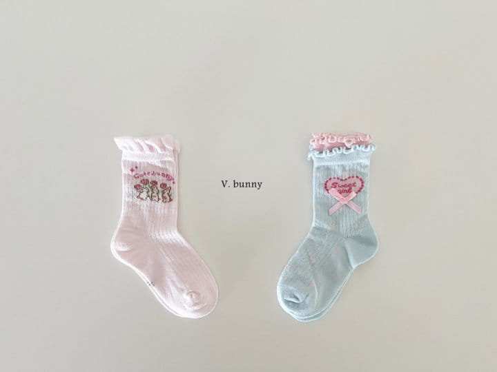 V Bunny - Korean Children Fashion - #kidsstore - Cute Bunny Socks Set - 8
