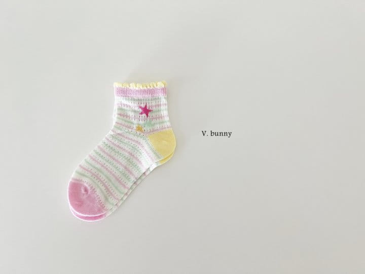 V Bunny - Korean Children Fashion - #kidsshorts - Star Flower Socks Set - 4