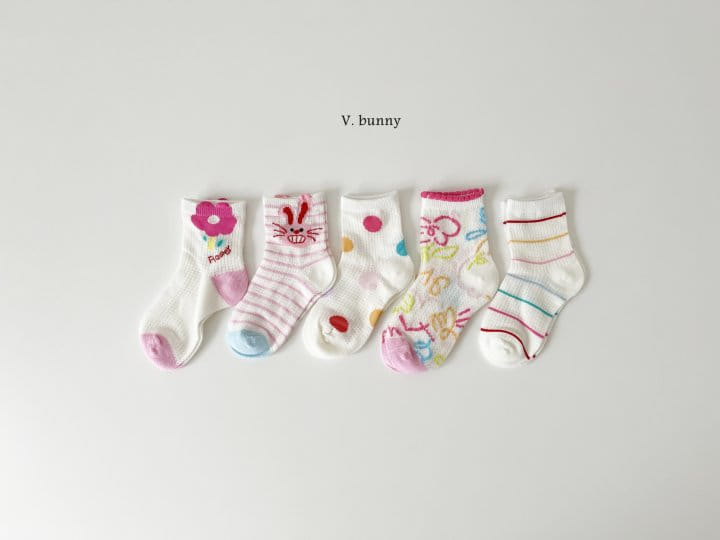 V Bunny - Korean Children Fashion - #kidsstore - Red Rabbit Socks Set