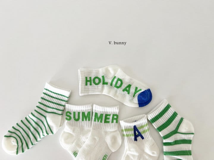 V Bunny - Korean Children Fashion - #kidsstore - Holiday Socks Set - 10