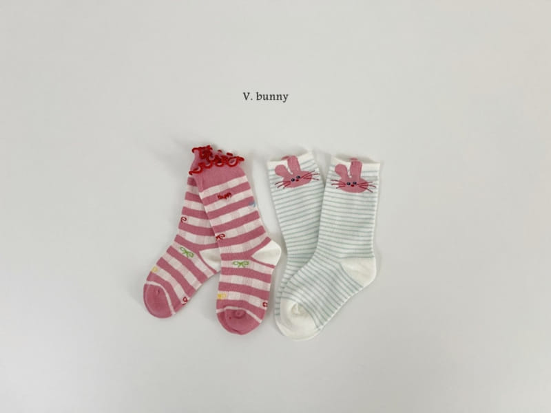 V Bunny - Korean Children Fashion - #kidzfashiontrend - Banana Socks Set - 11