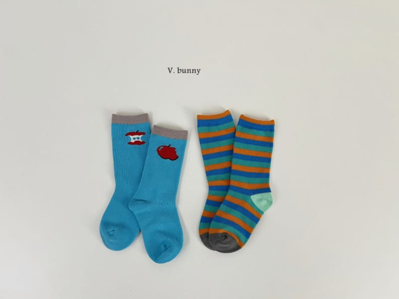 V Bunny - Korean Children Fashion - #kidzfashiontrend - Apple Socks Set - 10