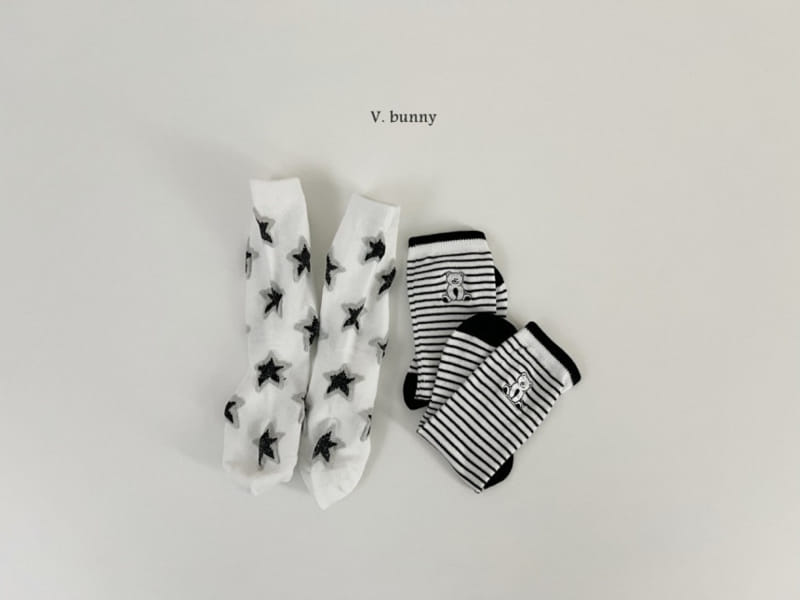 V Bunny - Korean Children Fashion - #kidzfashiontrend - Star Star Socks Set - 9