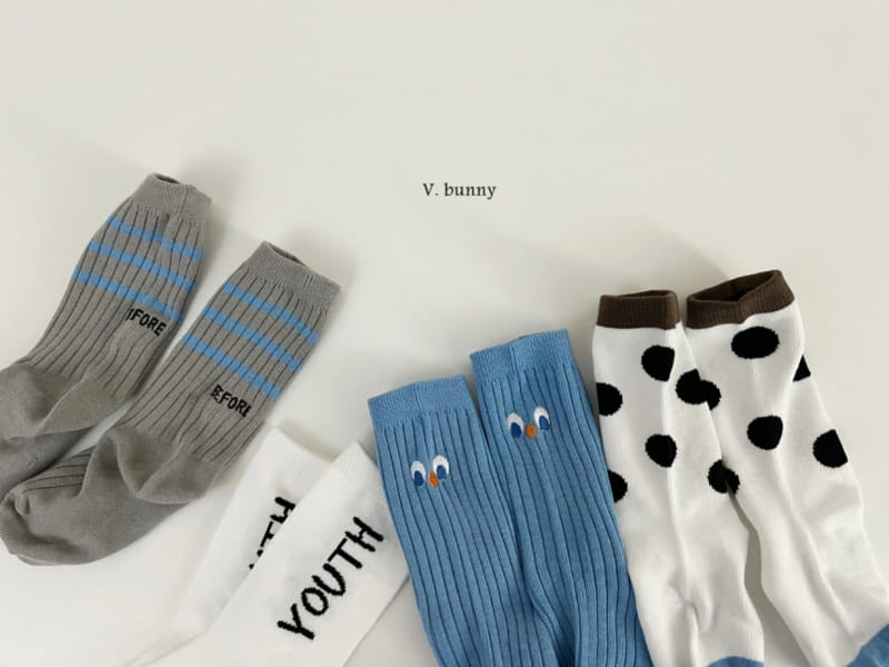 V Bunny - Korean Children Fashion - #kidsstore - Youth Socks Set - 4