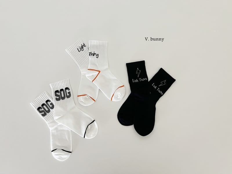 V Bunny - Korean Children Fashion - #kidzfashiontrend - Lightning Socks Set - 11