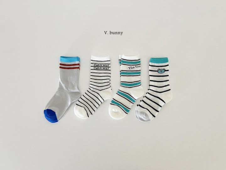 V Bunny - Korean Children Fashion - #kidzfashiontrend - Catch Socks Set