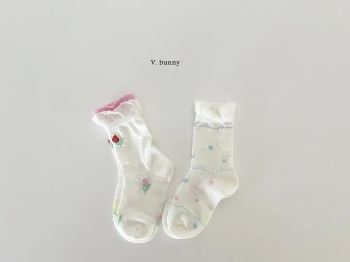 V Bunny - Korean Children Fashion - #kidzfashiontrend - Cute Bunny Socks Set - 9