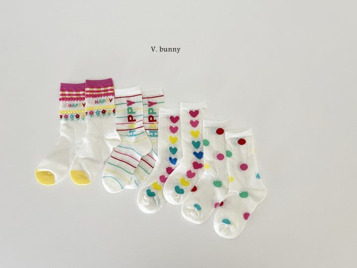 V Bunny - Korean Children Fashion - #kidzfashiontrend - Happy Dot Socks Set - 7