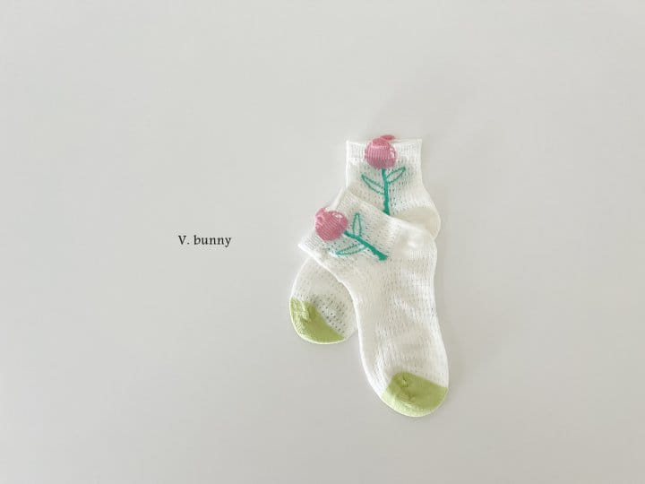 V Bunny - Korean Children Fashion - #kidzfashiontrend - Star Flower Socks Set - 5