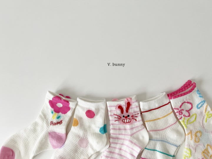 V Bunny - Korean Children Fashion - #kidzfashiontrend - Red Rabbit Socks Set - 2