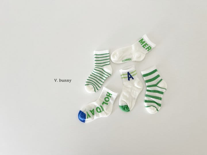 V Bunny - Korean Children Fashion - #kidzfashiontrend - Holiday Socks Set - 11