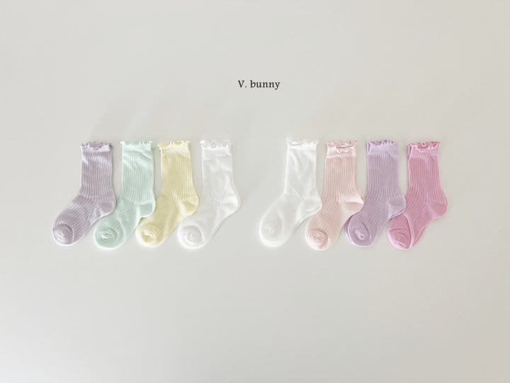 V Bunny - Korean Children Fashion - #littlefashionista - Macarron Socks Set