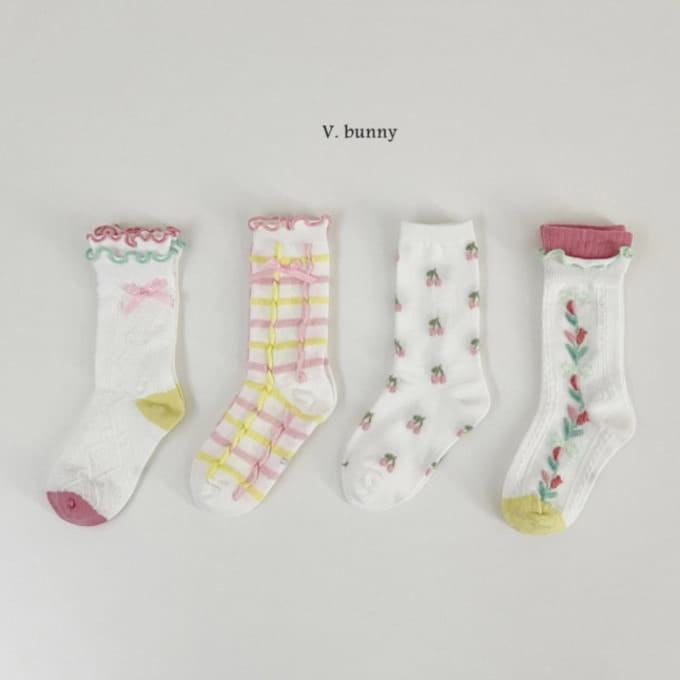V Bunny - Korean Children Fashion - #magicofchildhood - Pring Pring Socks Set
