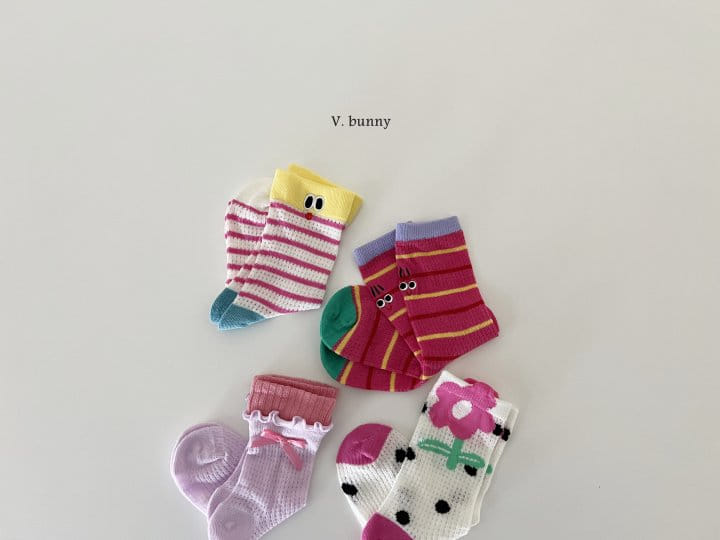 V Bunny - Korean Children Fashion - #magicofchildhood - Round Eyes Socks Set - 3