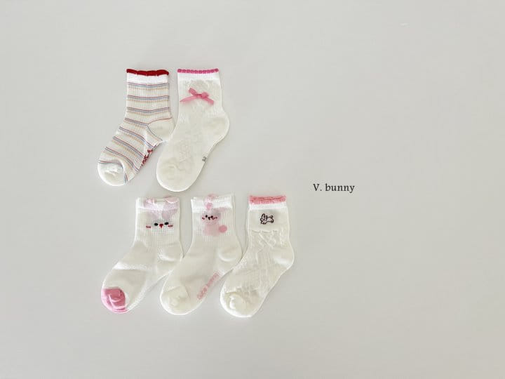 V Bunny - Korean Children Fashion - #magicofchildhood - Simple Socks Set - 9