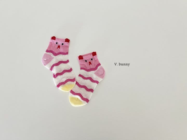 V Bunny - Korean Children Fashion - #magicofchildhood - Ribbon Star Socks Set - 6