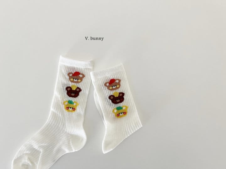 V Bunny - Korean Children Fashion - #minifashionista - Three Bear Socks Set - 7