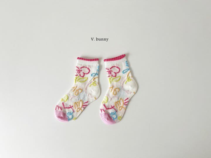 V Bunny - Korean Children Fashion - #minifashionista - Red Rabbit Socks Set - 6