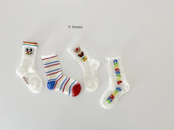 V Bunny - Korean Children Fashion - #prettylittlegirls - Three Bear Socks Set - 8