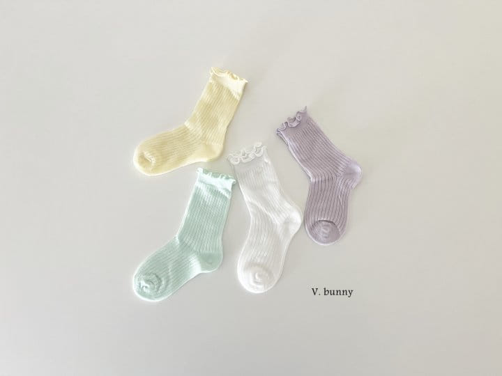 V Bunny - Korean Children Fashion - #minifashionista - Macarron Socks Set - 4