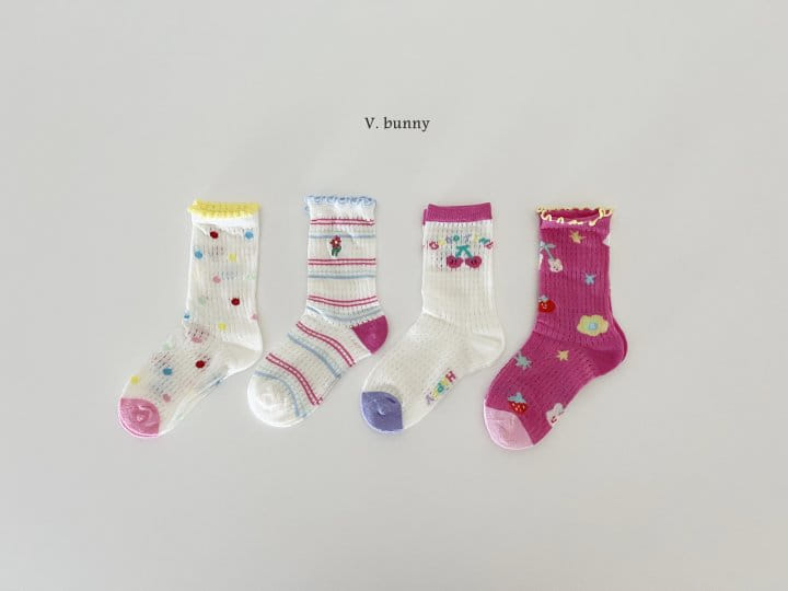 V Bunny - Korean Children Fashion - #prettylittlegirls - Yomi Socks Set