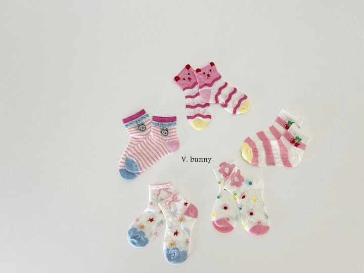 V Bunny - Korean Children Fashion - #prettylittlegirls - Ribbon Star Socks Set - 8