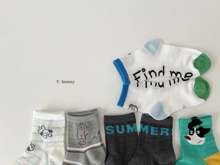 V Bunny - Korean Children Fashion - #prettylittlegirls - Summer Socks Set - 2