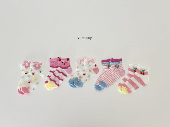 V Bunny - Korean Children Fashion - #stylishchildhood - Ribbon Star Socks Set - 11