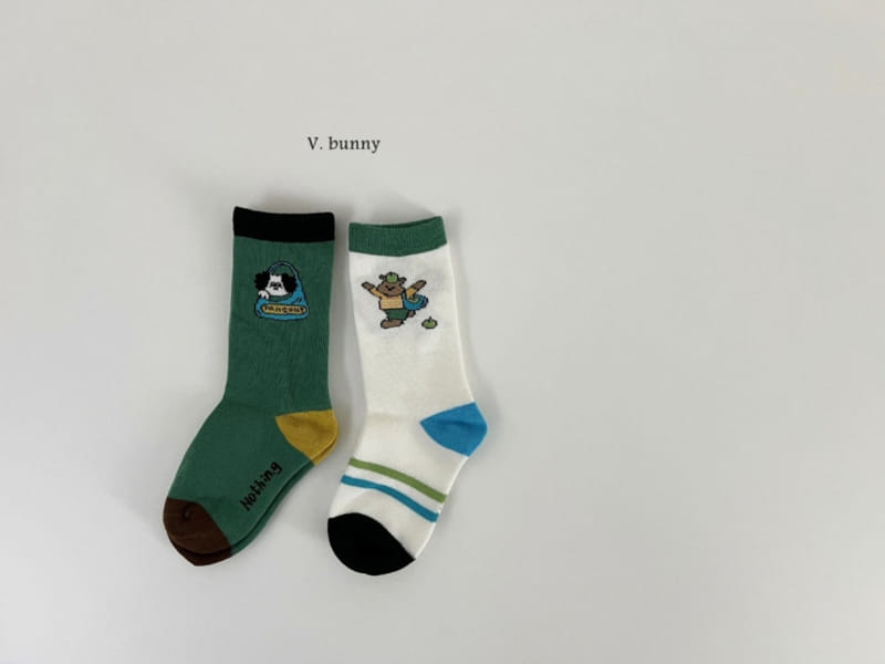 V Bunny - Korean Children Fashion - #todddlerfashion - Hug Me Socks Set - 11