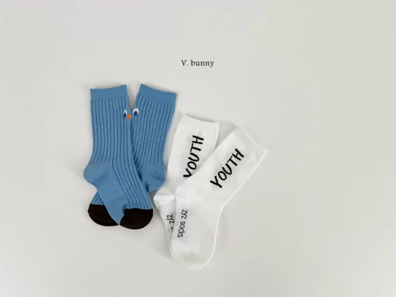 V Bunny - Korean Children Fashion - #todddlerfashion - Youth Socks Set - 10