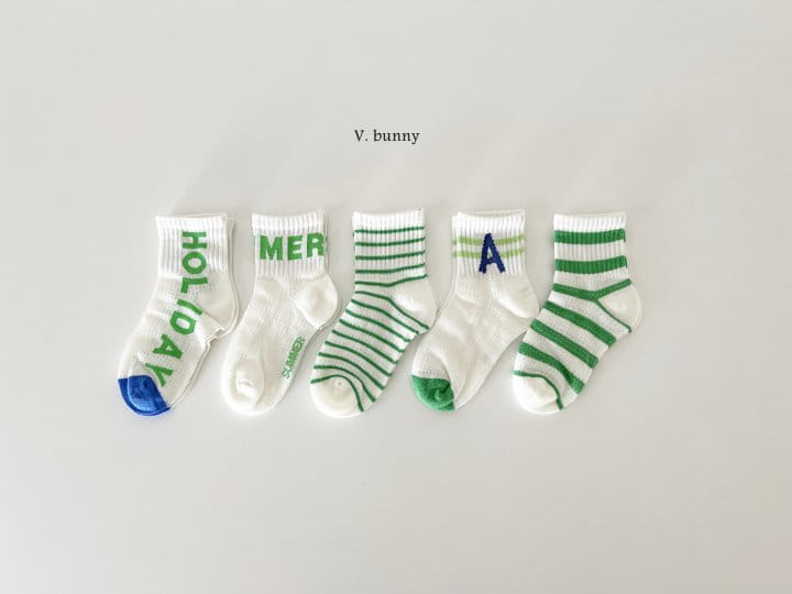 V Bunny - Korean Children Fashion - #todddlerfashion - Holiday Socks Set