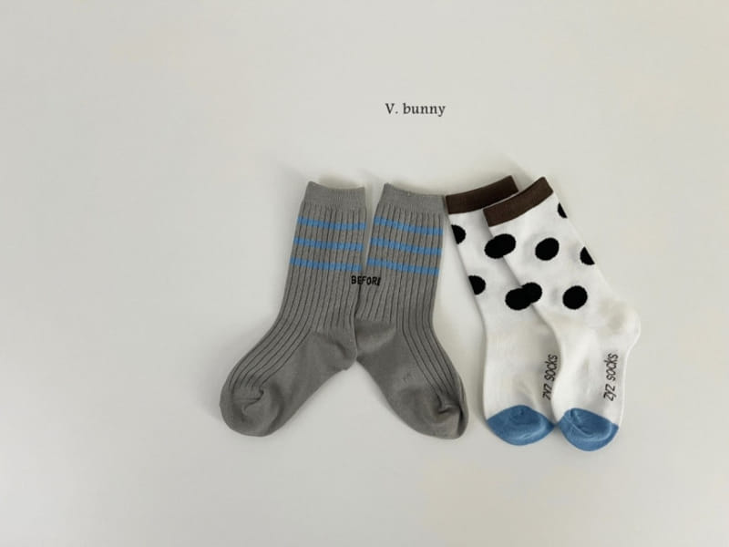 V Bunny - Korean Children Fashion - #toddlerclothing - Youth Socks Set - 11