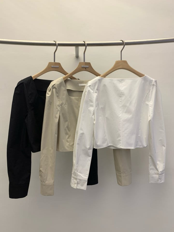 Wida - Korean Women Fashion - #vintageinspired - Square Neck Blouse - 2