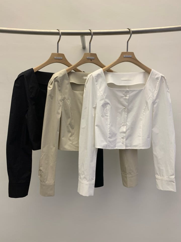 Wida - Korean Women Fashion - #womensfashion - Square Neck Blouse