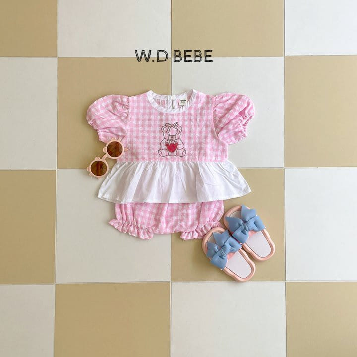 Woodie - Korean Baby Fashion - #babyboutiqueclothing - Berry Top Bottom Set - 6