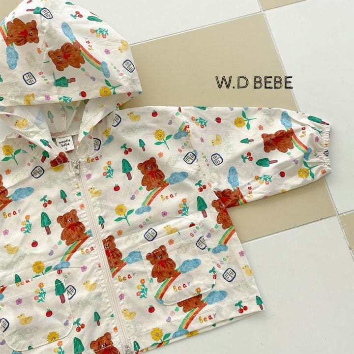 Woodie - Korean Baby Fashion - #babyboutiqueclothing - Pattern Hoody Zip Up - 2