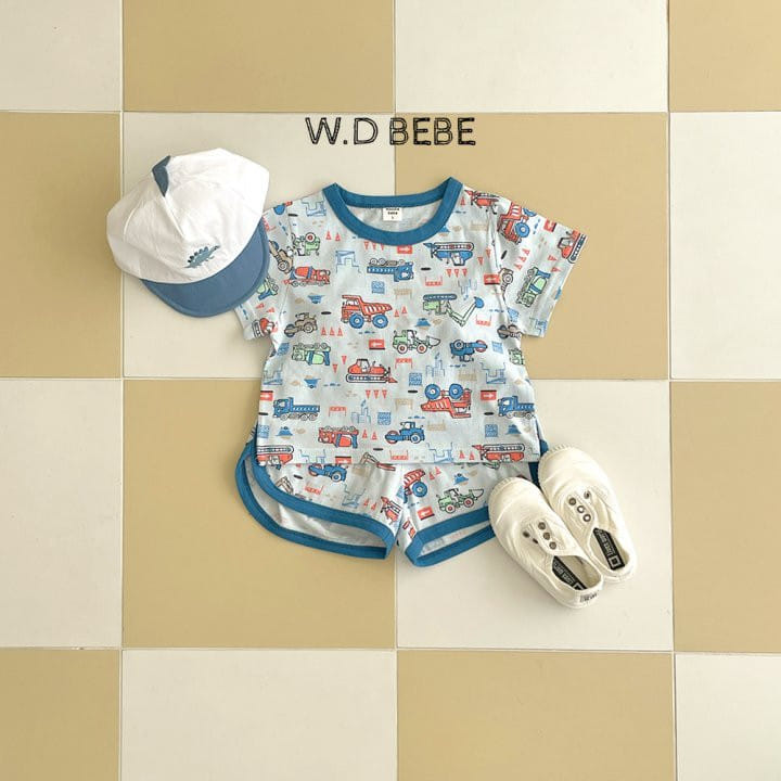 Woodie - Korean Baby Fashion - #babyclothing - Vroom Top Bottom Set - 6
