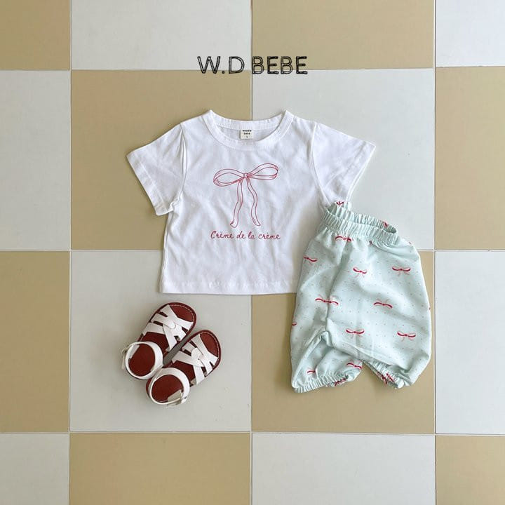 Woodie - Korean Baby Fashion - #babyclothing - Ribbon Top Bottom Set - 4