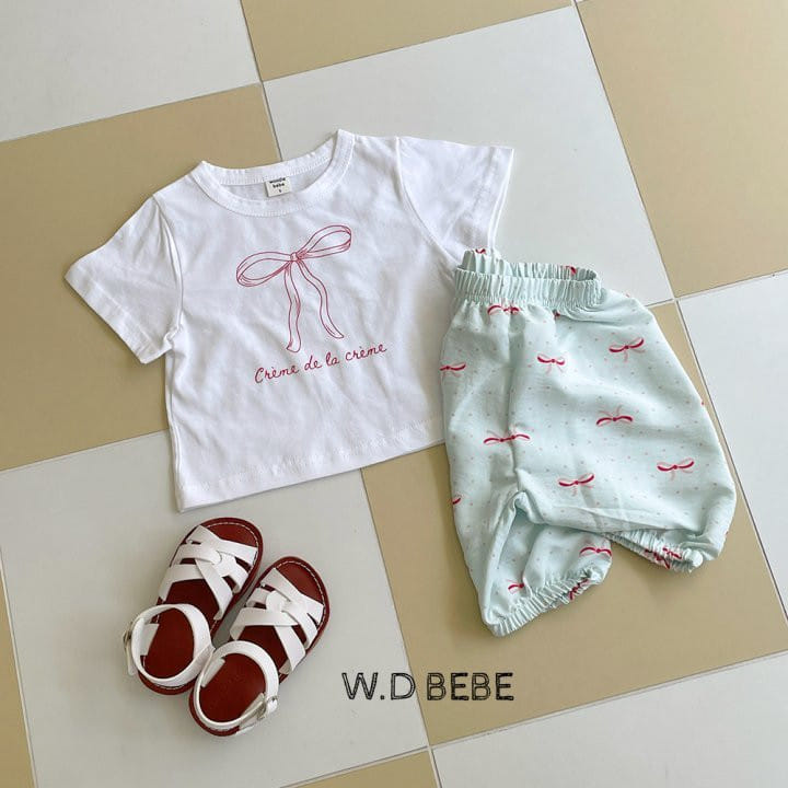Woodie - Korean Baby Fashion - #babyfever - Ribbon Top Bottom Set - 5