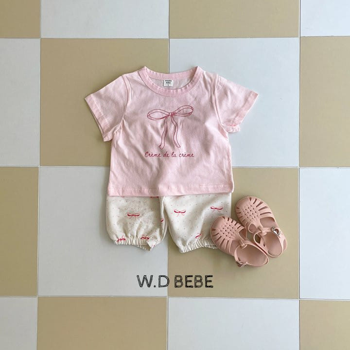 Woodie - Korean Baby Fashion - #babyootd - Ribbon Top Bottom Set - 9