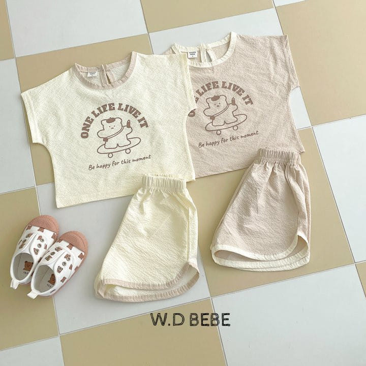 Woodie - Korean Baby Fashion - #babyoutfit - Skater Top Bottom Set - 2