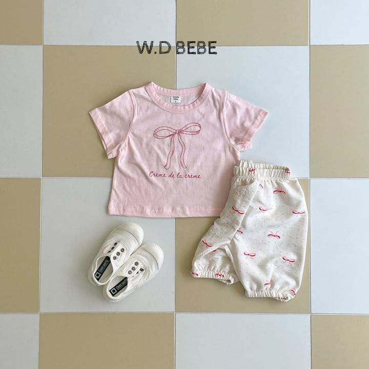 Woodie - Korean Baby Fashion - #babyoutfit - Ribbon Top Bottom Set - 10