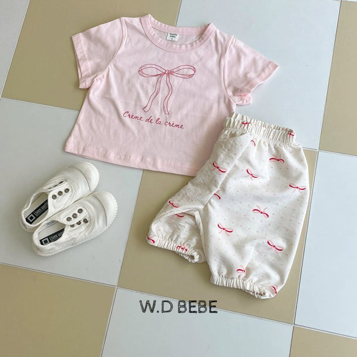 Woodie - Korean Baby Fashion - #babyoutfit - Ribbon Top Bottom Set - 11