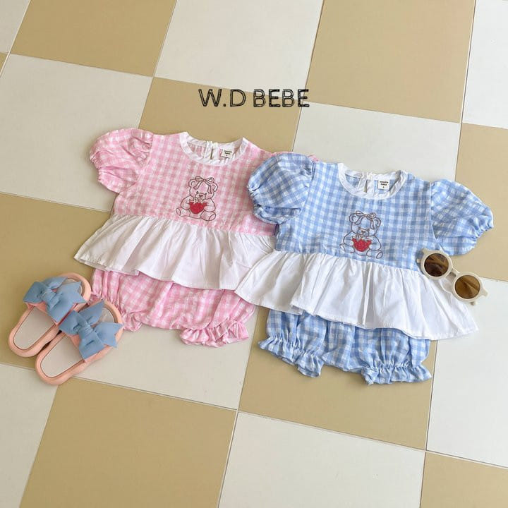Woodie - Korean Baby Fashion - #onlinebabyboutique - Berry Top Bottom Set - 2