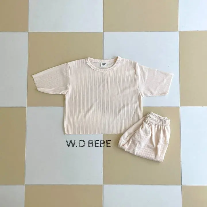 Woodie - Korean Baby Fashion - #onlinebabyboutique - Pastel Top Bottom Set - 6