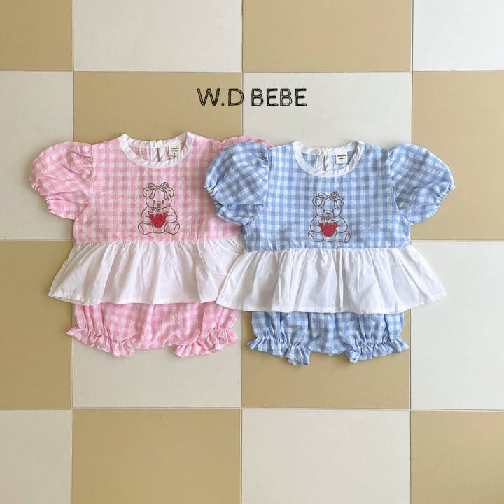 Woodie - Korean Baby Fashion - #onlinebabyshop - Berry Top Bottom Set - 3